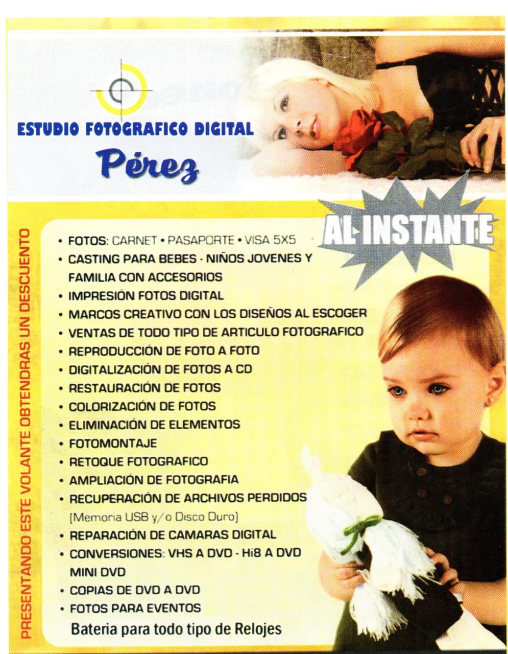 Promoción del Estudio Fotográfico Pérez