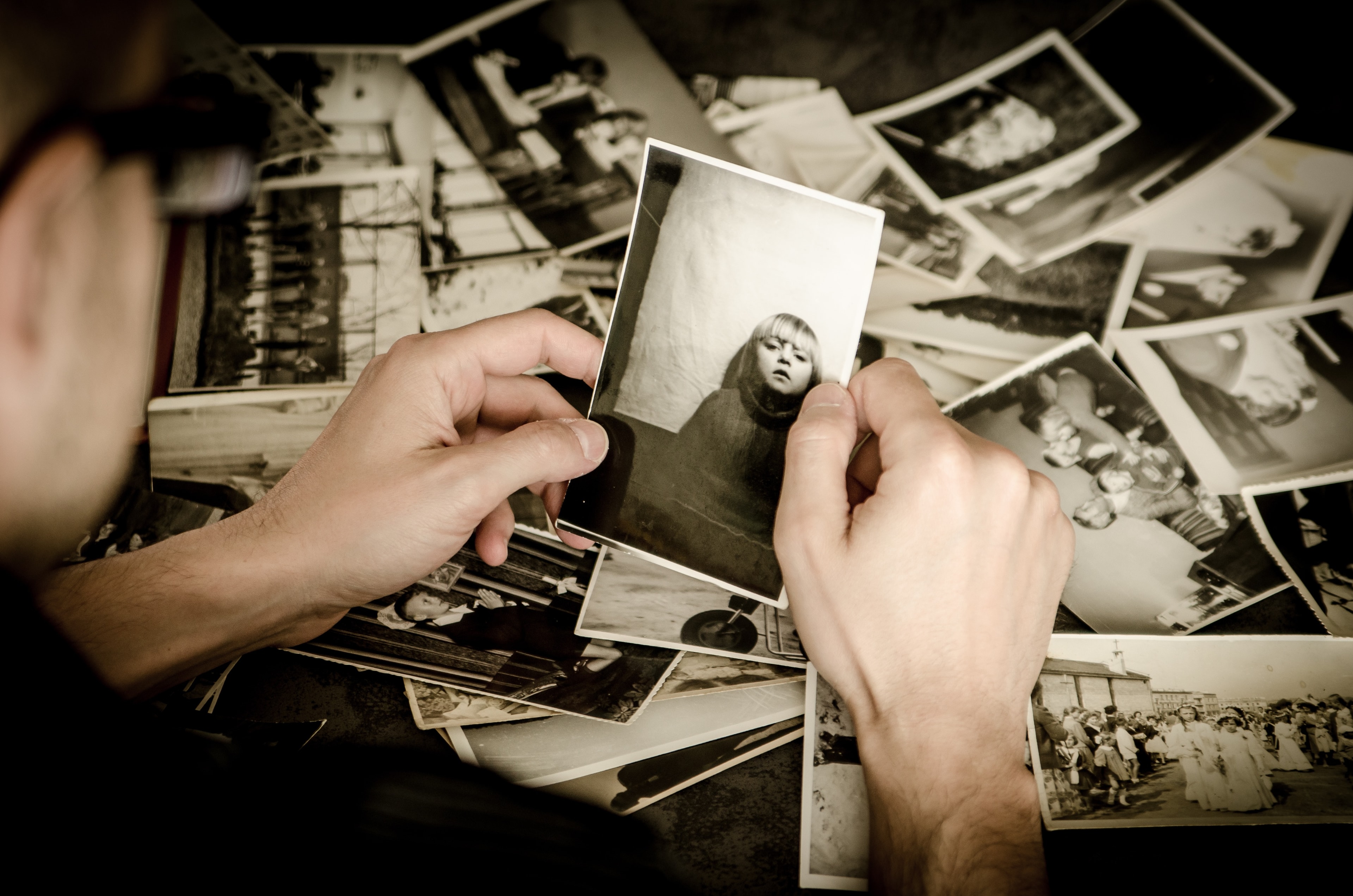 Conjunto de fotos impresas